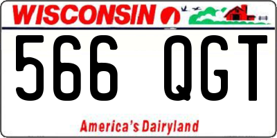 WI license plate 566QGT