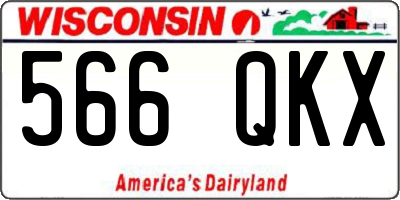 WI license plate 566QKX