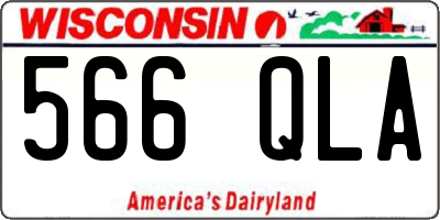 WI license plate 566QLA