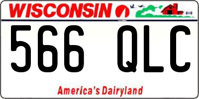 WI license plate 566QLC