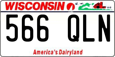 WI license plate 566QLN