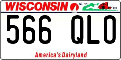 WI license plate 566QLO
