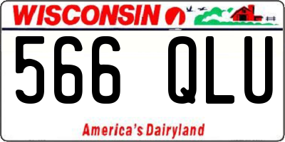 WI license plate 566QLU