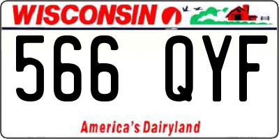 WI license plate 566QYF