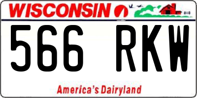 WI license plate 566RKW