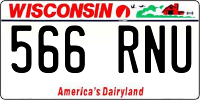 WI license plate 566RNU