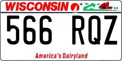 WI license plate 566RQZ