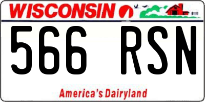 WI license plate 566RSN