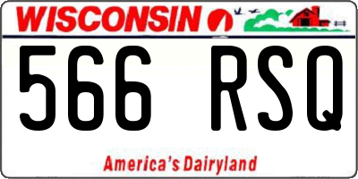 WI license plate 566RSQ