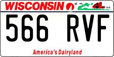 WI license plate 566RVF
