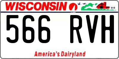 WI license plate 566RVH