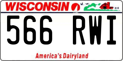 WI license plate 566RWI