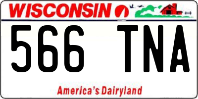 WI license plate 566TNA