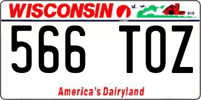 WI license plate 566TOZ