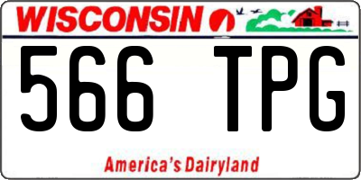 WI license plate 566TPG