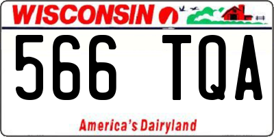 WI license plate 566TQA