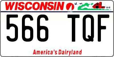 WI license plate 566TQF