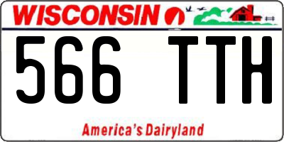 WI license plate 566TTH