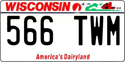 WI license plate 566TWM