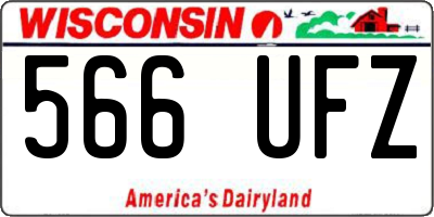 WI license plate 566UFZ