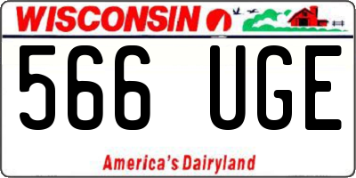 WI license plate 566UGE