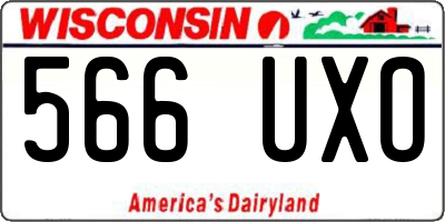 WI license plate 566UXO
