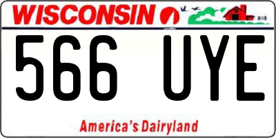 WI license plate 566UYE