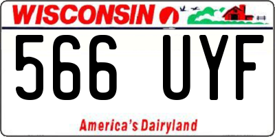 WI license plate 566UYF