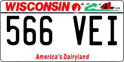 WI license plate 566VEI
