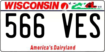 WI license plate 566VES