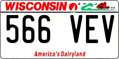 WI license plate 566VEV