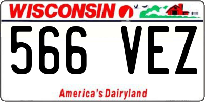 WI license plate 566VEZ