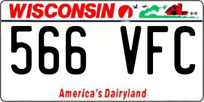 WI license plate 566VFC