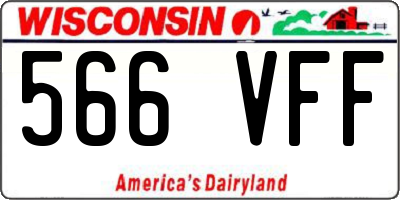 WI license plate 566VFF