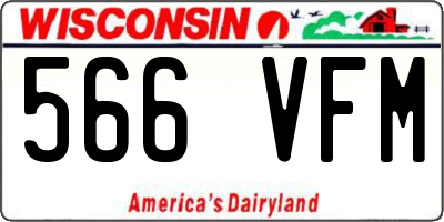 WI license plate 566VFM