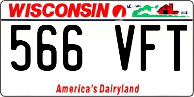 WI license plate 566VFT
