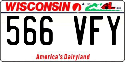 WI license plate 566VFY