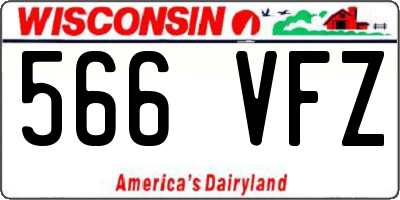 WI license plate 566VFZ