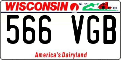 WI license plate 566VGB
