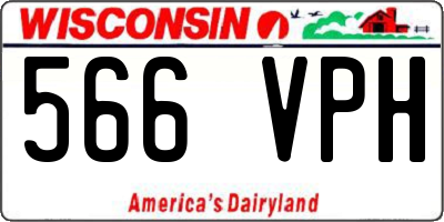 WI license plate 566VPH