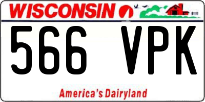 WI license plate 566VPK