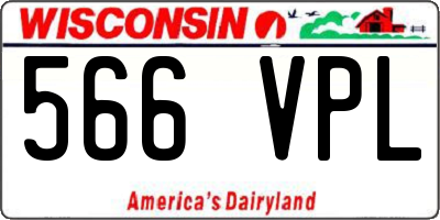 WI license plate 566VPL