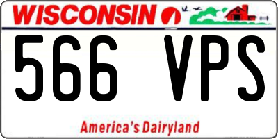 WI license plate 566VPS