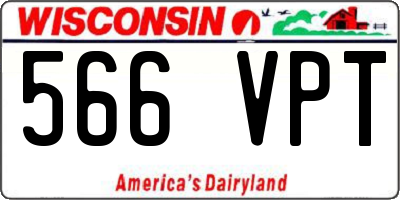 WI license plate 566VPT