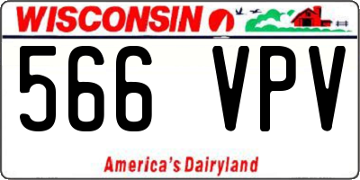 WI license plate 566VPV