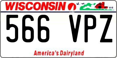 WI license plate 566VPZ
