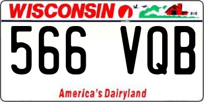 WI license plate 566VQB