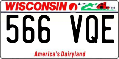 WI license plate 566VQE