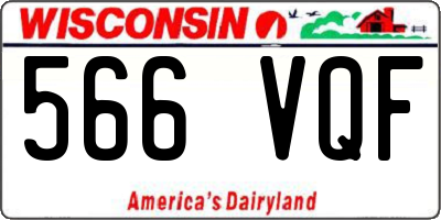 WI license plate 566VQF