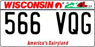 WI license plate 566VQG